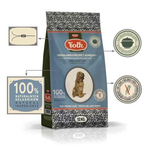 FOLK Podhalańska pieczeń z jagnięciny z dodatkiem przepiórki i pietruszki 12kg