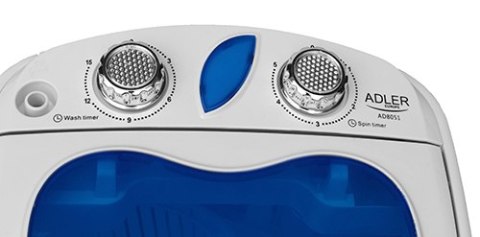 Pralka turystyczna Adler AD 8051 (1000 obr/min; 3 kg; 370 mm; kolor niebieski) (WYPRZEDAŻ)