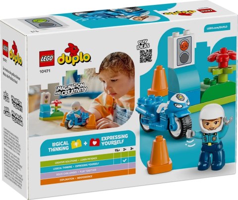 LEGO DUPLO TOWN 10471 Niebieski motocykl policyjny