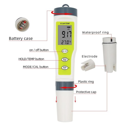 TESTER 3W1 PH+EC+TEMP