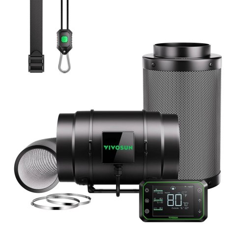 VIVOSUN ZESTAW WENTYLACYJNY 125MM 660M3/H PRO