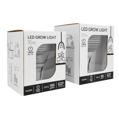 ŻARÓWKA E27 LED GROW 4000K 25W
