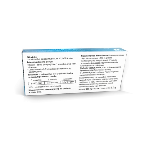 Probiotyk Narine • Narex Caps • Zestaw dwutygodniowy zestaw 3 opakowań