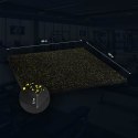 POS35 PODŁOGA GUMOWA POD SPRZĘT FITNESS Z WYPUSTKAMI BLACK/YELLOW HMS