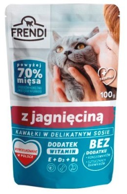 FRENDI Kawałki w sosie z jagnięciną - mokra karma dla kota - 100 g