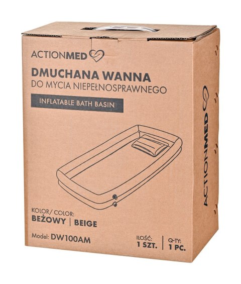 Dmuchana wanna do mycia niepełnosprawnego