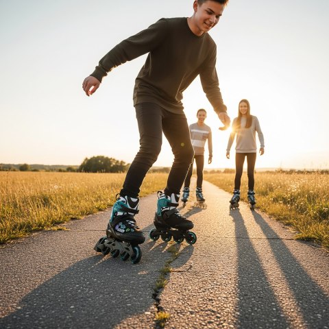 NA2053A ŁYŻWOROLKI VIBE TURKUSOWE ROZM. XS(29-32) NILS EXTREME