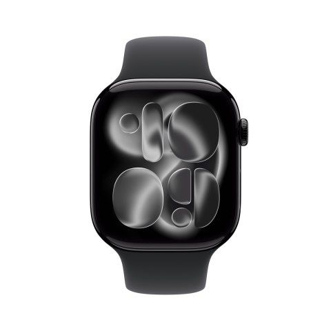 Zegarek Apple Watch Series 11 (2025) GPS 46mm Jet Black Aluminiowa koperta ze sportowym paskiem M/L