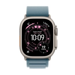 Zegarek Apple Watch Ultra 3 (2025) 5G 49mm Koperta z naturalnego tytanu i pętlą Alpine S - jasnoniebieska