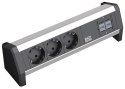 Listwa zasilająca stołowa BACHMANN 3 gniazda bezpieczeństwa, 2 CAT5e RJ45 żeńskie/żeńskie, Wejście zasilania: GST18 - żeńskie, b