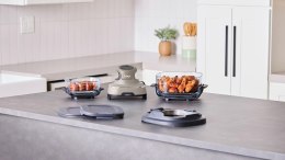 Ninja CRISPi Pojedyńczy 3,8 l 1700 W Frytkownica na gorące powietrze Szary, Kolor kamienia, Przezroczysty