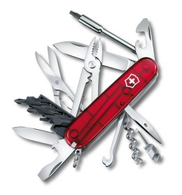 Victorinox V-1.77 25.T Pocket Knife Cyber Tool M, czerwony przezroczysty