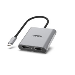 Unitek V1404A Adapter USB-C na 2x port DP 1.4 8K 60Hz