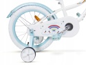 ROWER DZIECIĘCY 16 CALI DLA DZIEWCZYNKI RAINBOW KOSZYK + KÓŁKA BOCZNE 4-6 LAT
