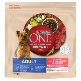 PURINA ONE MINI Dog Adult Beef & Rice 1,5kg