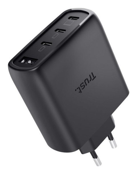 Ładowarka TRUST czarna MAXO GaN 65W 3xC 1xA