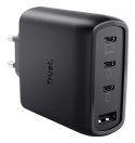 Ładowarka TRUST czarna MAXO GaN 65W 3xC 1xA