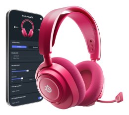Steelseries Arctis Nova 7X Gen 2 Zestaw słuchawkowy Bezprzewodowy Opaska na głowę Gaming Bluetooth Purpurowy