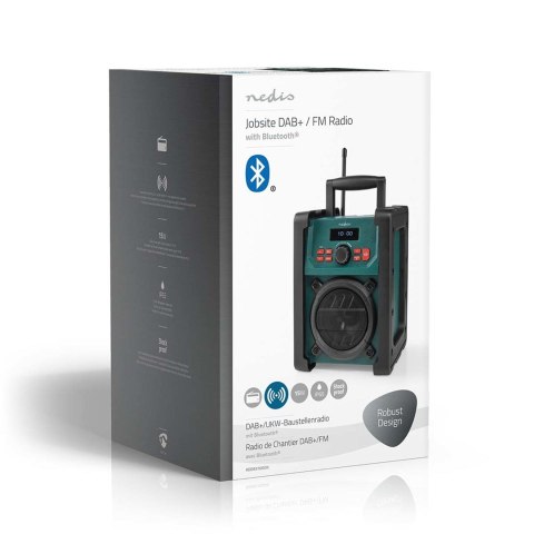 Radio Nedis RDDB3100GN 15W Bluetooth IP65 Czarny/Zielony