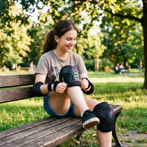 H320 ZESTAW OCHRANIACZY FLY RÓŻOWY ROZM. M NILS EXTREME