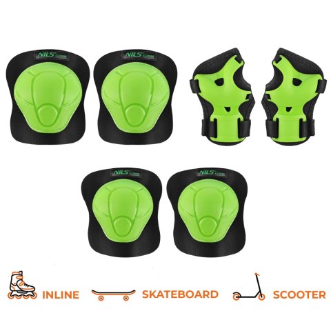 H210 ZESTAW OCHRANIACZY ZIELONY ROZM. M NILS EXTREME