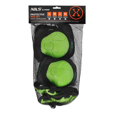 H210 ZESTAW OCHRANIACZY ZIELONY ROZM. XS NILS EXTREME