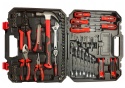 ZESTAW NARZĘDZI 100 EL WALIZKA KLUCZE NASADOWE WKRĘTAKI MŁOTEK KOMPLET DIY