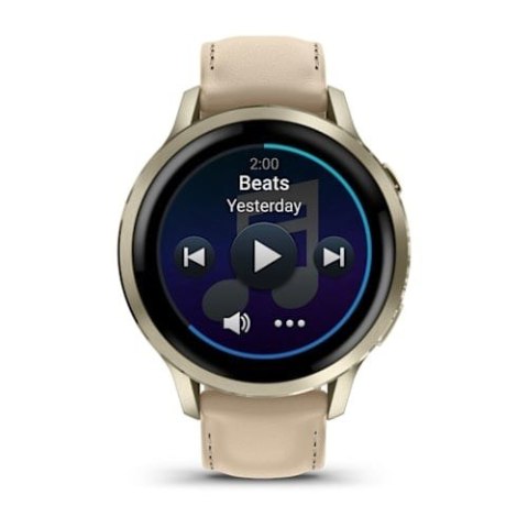 Smartwatch Garmin Venu 4 41 mm - lunar gold leather band