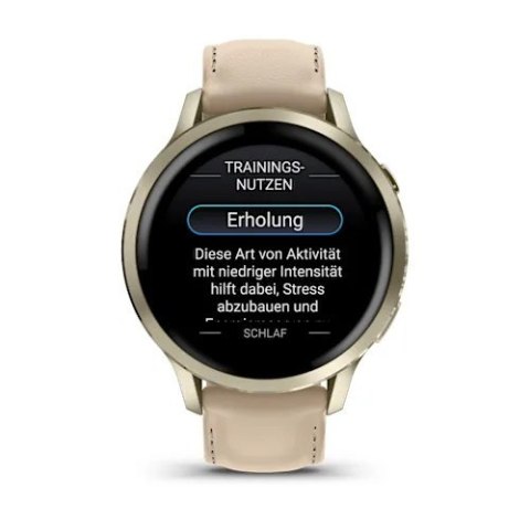 Smartwatch Garmin Venu 4 41 mm - lunar gold leather band