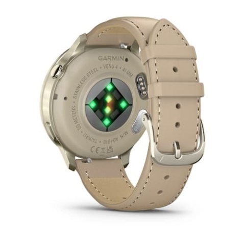 Smartwatch Garmin Venu 4 41 mm - lunar gold leather band