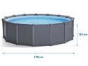 Basen ogrodowy panelowy 478 x 124 cm 12w1 INTEX 26384