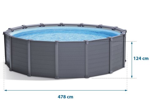 Basen ogrodowy panelowy 478 x 124 cm 18w1 INTEX 26384