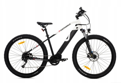Rower elektryczny Germina MTB 29” | Silnik 250W | Bateria 36V 10Ah | Amortyzator Suntour | Hamulce hydrauliczne | E-bike