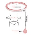 ZESTAW HULA HOP MAGNETYCZNY PINK HHM15 Z LICZNIKIEM HMS + PAS BR163 BLACK PLUS SIZE