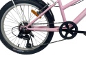 Rower Dziecięcy SIROX LUNA PINK 20” Różowy 6 Biegów Shimano | Sirox