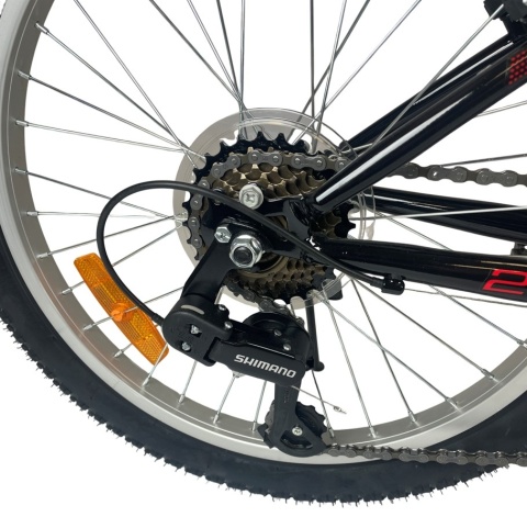 Rower Dziecięcy SIROX RUST 20” Czarny 6 Biegów V-Brake