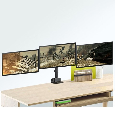 Uchwyt biurkowy do 3 monitorów Maclean MC-811 (biurkowy; 17" - 27"; max. 20kg)