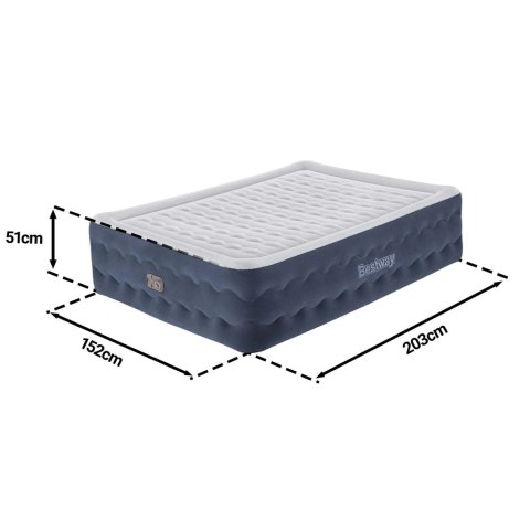 Materac dmuchany 203x152x51 cm z wbudowaną pompką elektryczną Bestway 6716P