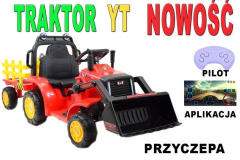 Super traktor z przyczepą i łyżką - na akumulator, pilot/aplikacja/YT1066