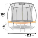 Trampolina ogrodowa profilowana 10ft/312cmz siatką wewnętrzną Neo-Sport