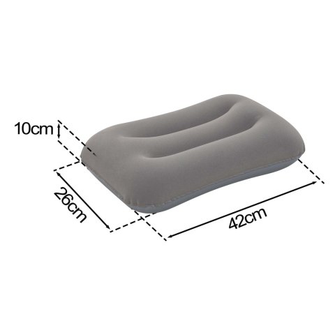 Poduszka dmuchana welurowa 42 x 26 cm Bestway 67121 szary