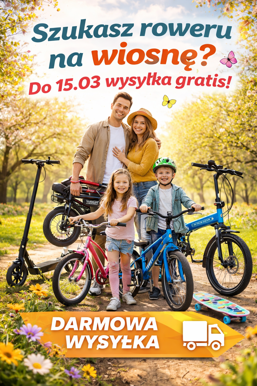 W poszukiwaniu wiosny… wysyłamy ją za darmo 🌱🚴