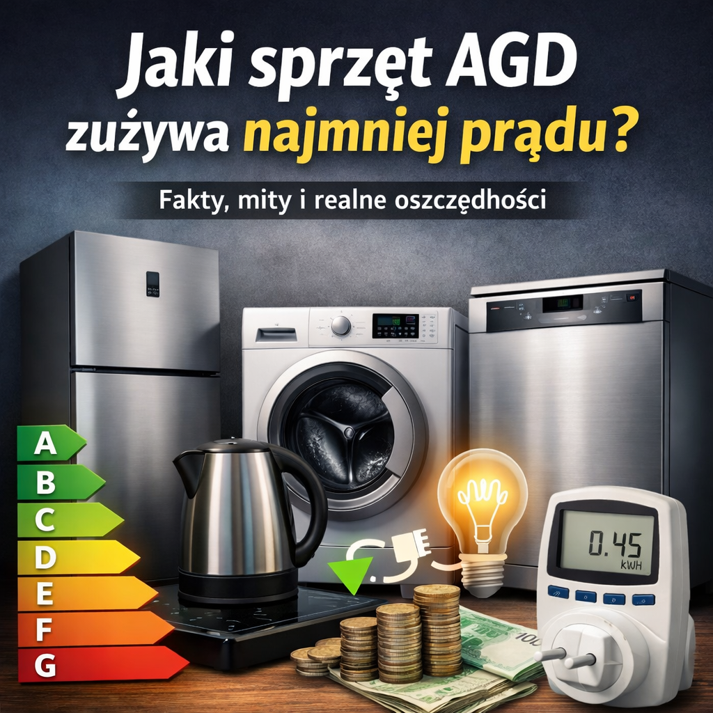 Jaki sprzęt AGD zużywa najmniej prądu? Fakty, mity i realne oszczędności.