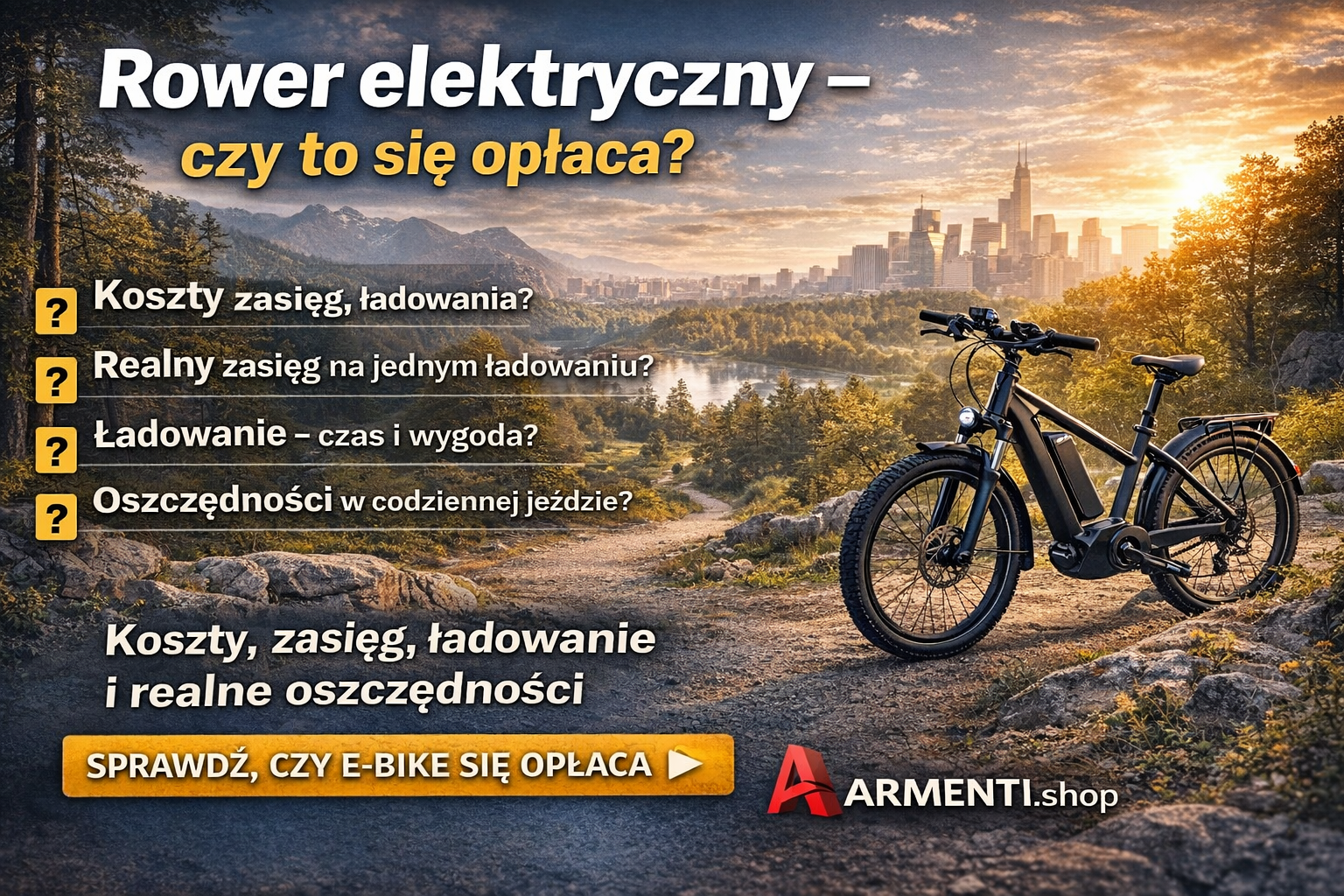 Rower elektryczny – czy to się opłaca? Koszty, zasięg, ładowanie i realne oszczędności
