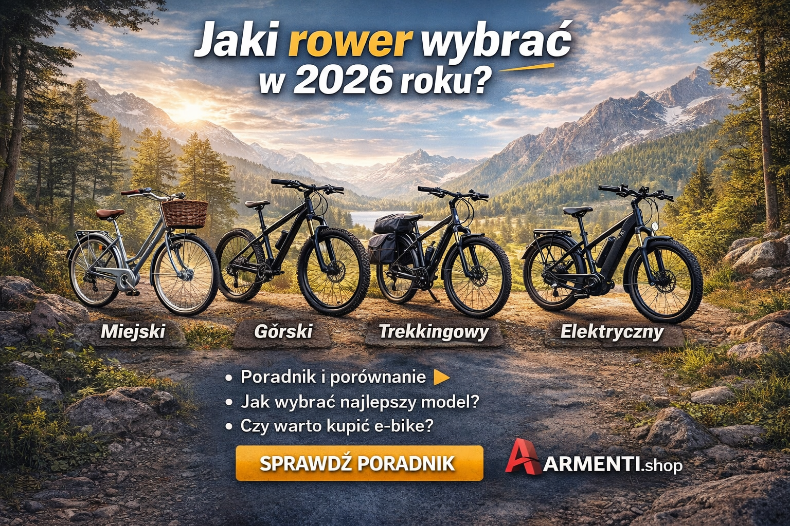 Jaki rower wybrać? Kompletny poradnik 2026 – miejski, górski, trekkingowy czy elektryczny